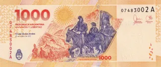Argentina 1.000 Pesos, 2023-2024 reverse