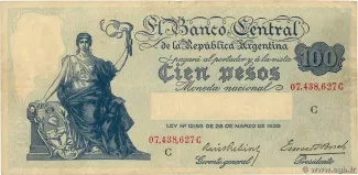 Argentina 100 Pesos, 1936 image