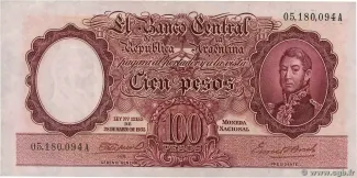 Argentina 100 Pesos, 1956 image