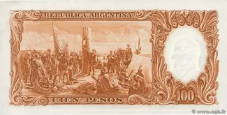 Argentina 100 Pesos, 1967-1969 reverse