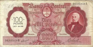 Argentina 100 Pesos, 1970 image
