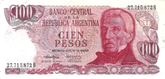 Argentina 100 Pesos, 1975 image