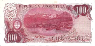 Argentina 100 Pesos, 1973-1976 reverse
