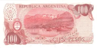 Argentina 100 Pesos, 1976-1978 reverse