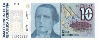 Argentina 10 Australes, 1987 image