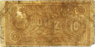 Argentina 10 Centavos, 1884 reverse