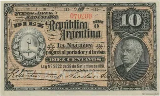 Argentina 10 Centavos, 1893 image