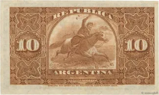 Argentina 10 Centavos, 1892-1893 reverse