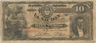 Argentina 10 Pesos, 1897 image
