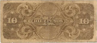 Argentina 10 Pesos, 1895-1897 reverse