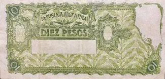 Argentina 10 Pesos, 1908-1935 reverse