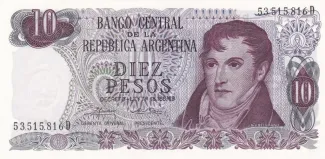 Argentina 10 Pesos, 1976 image