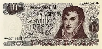 Argentina 10 Pesos, 1976 image