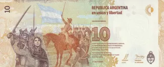 Argentina 10 Pesos, 2016 reverse