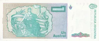 Argentina 1 Austral, 1985-1989 reverse
