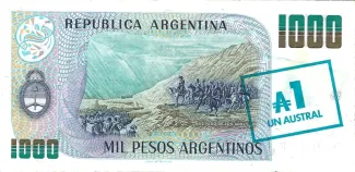 Argentina 1 Austral, 1985 reverse