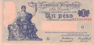 Argentina 1 Peso, 1947 image