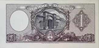 Argentina 1 Peso, 1956-1957 reverse