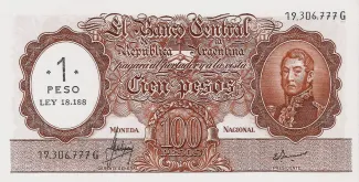 Argentina 1 Peso, 1969 image