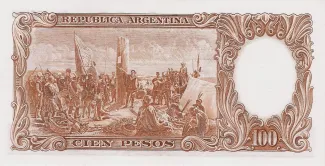 Argentina 1 Peso, 1969-1971 reverse
