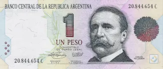 Argentina 1 Peso, 1992-1994 obverse
