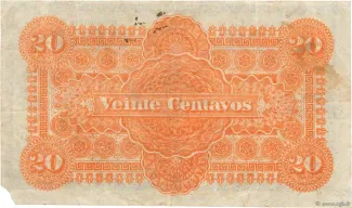Argentina 20 Centavos, 1884 reverse