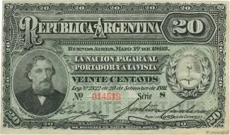Argentina 20 Centavos, 1893 image