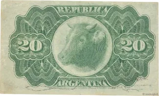 Argentina 20 Centavos, 1892-1893 reverse