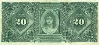 Argentina 20 Pesos, 1895-1896 reverse