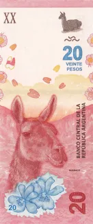 Argentina 20 Pesos, 2017-2020 obverse