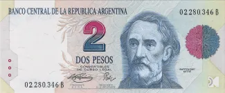 Argentina 2 Pesos, 1992-1997 obverse