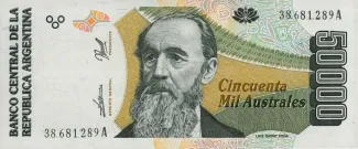 Argentina 50.000 Australes, 1989 image
