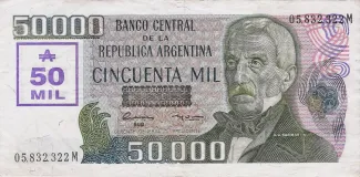 Argentina 50.000 Australes, 1989 image