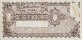 Argentina 500 Pesos, 1909-1935 reverse