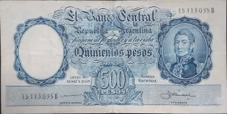 Argentina 500 Pesos, 1963 image
