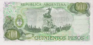 Argentina 500 Pesos, 1972-1973 reverse