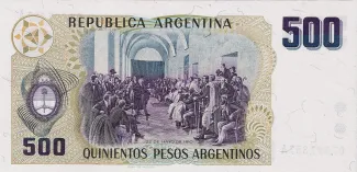 Argentina 500 Pesos, 1984 reverse