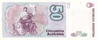 Argentina 50 Australes, 1986-1989 reverse