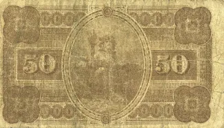 Argentina 50 Centavos, 1884 reverse