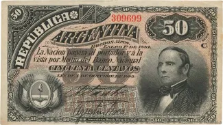 Argentina 50 Centavos, 1884 image