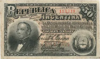 Argentina 50 Centavos, 1891 image