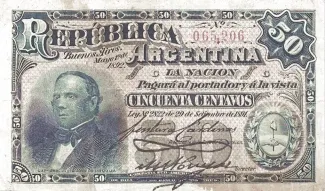 Argentina 50 Centavos, 1893 image