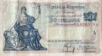 Argentina 50 Centavos, 1918 image