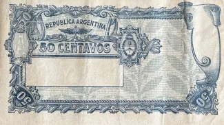 Argentina 50 Centavos, 1918-1921 reverse