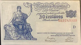 Argentina 50 Centavos, 1947 image