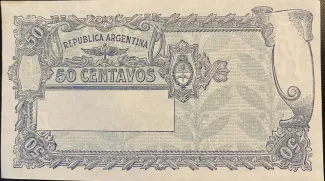 Argentina 50 Centavos, 1942-1948 reverse