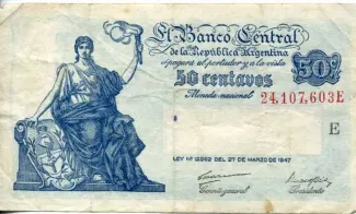 Argentina 50 Centavos, 1949 image