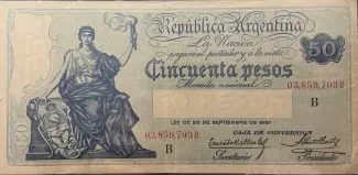 Argentina 50 Pesos, 1934 image