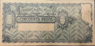 Argentina 50 Pesos, 1908-1935 reverse