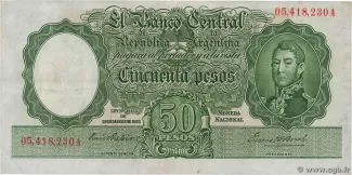 Argentina 50 Pesos, 1953 image